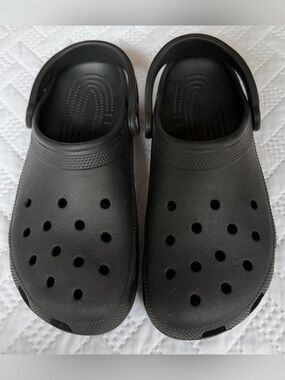 Crocs Classic Slip On Clogs Sandals Black Size Woman 10 Man 8